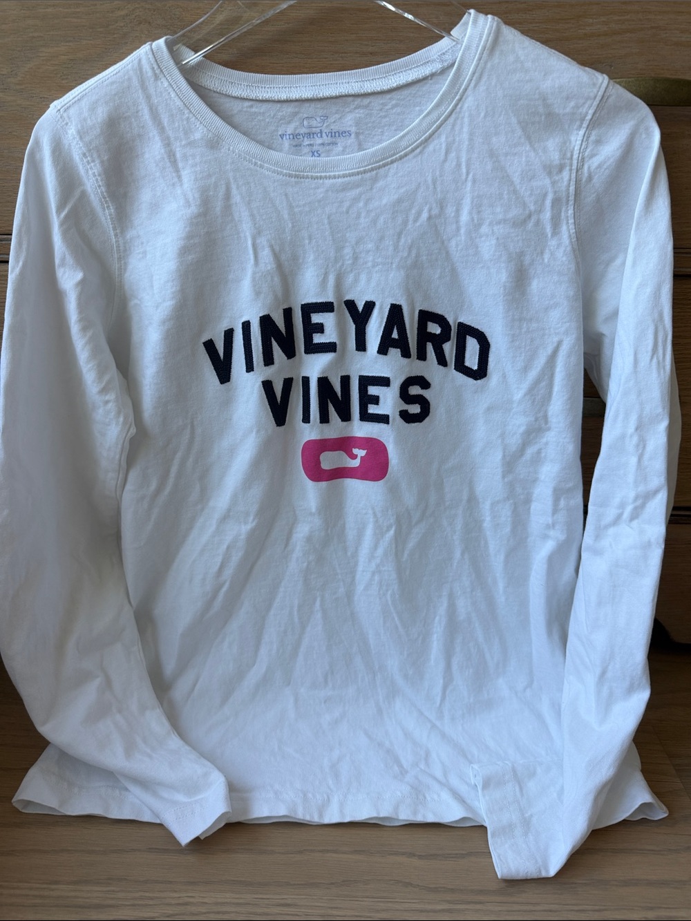 Vineyard vines, XS  small long sleeve embroidered T-shirt NEW  pink woman’s